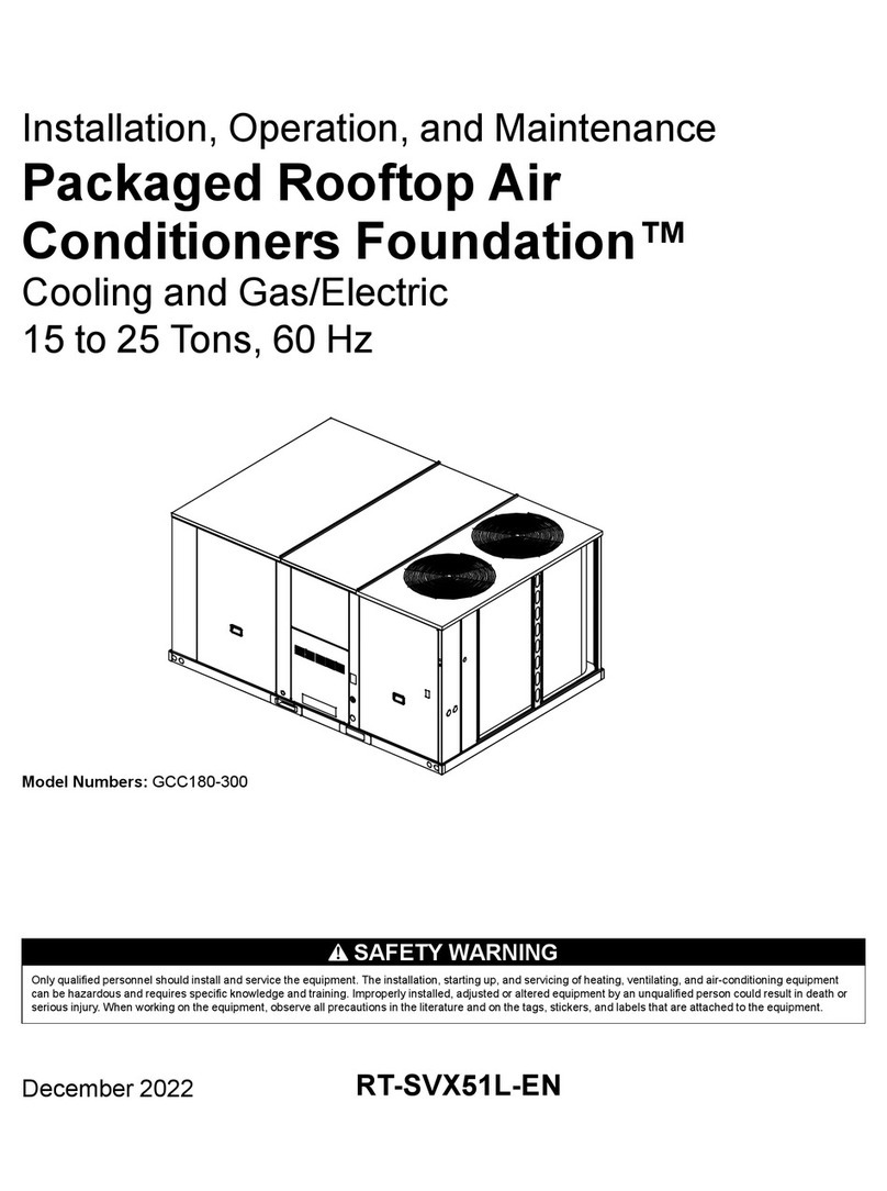 Trane Foundation GCC180-300 Owner's manual