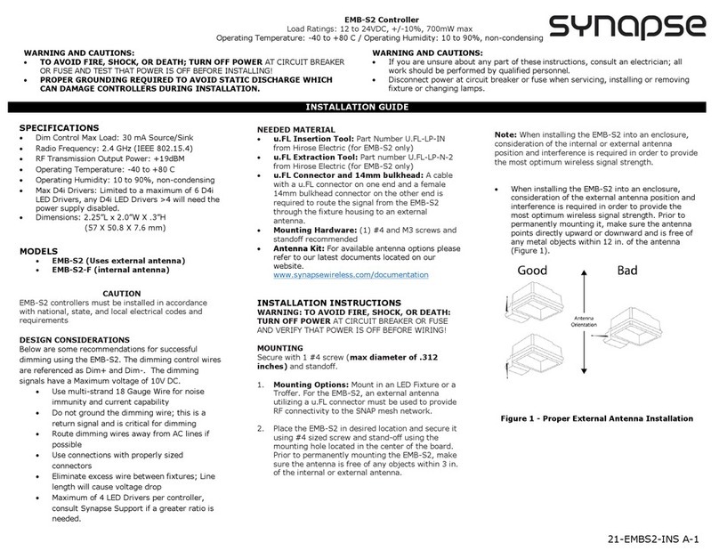 Synapse EMB-S2 User manual
