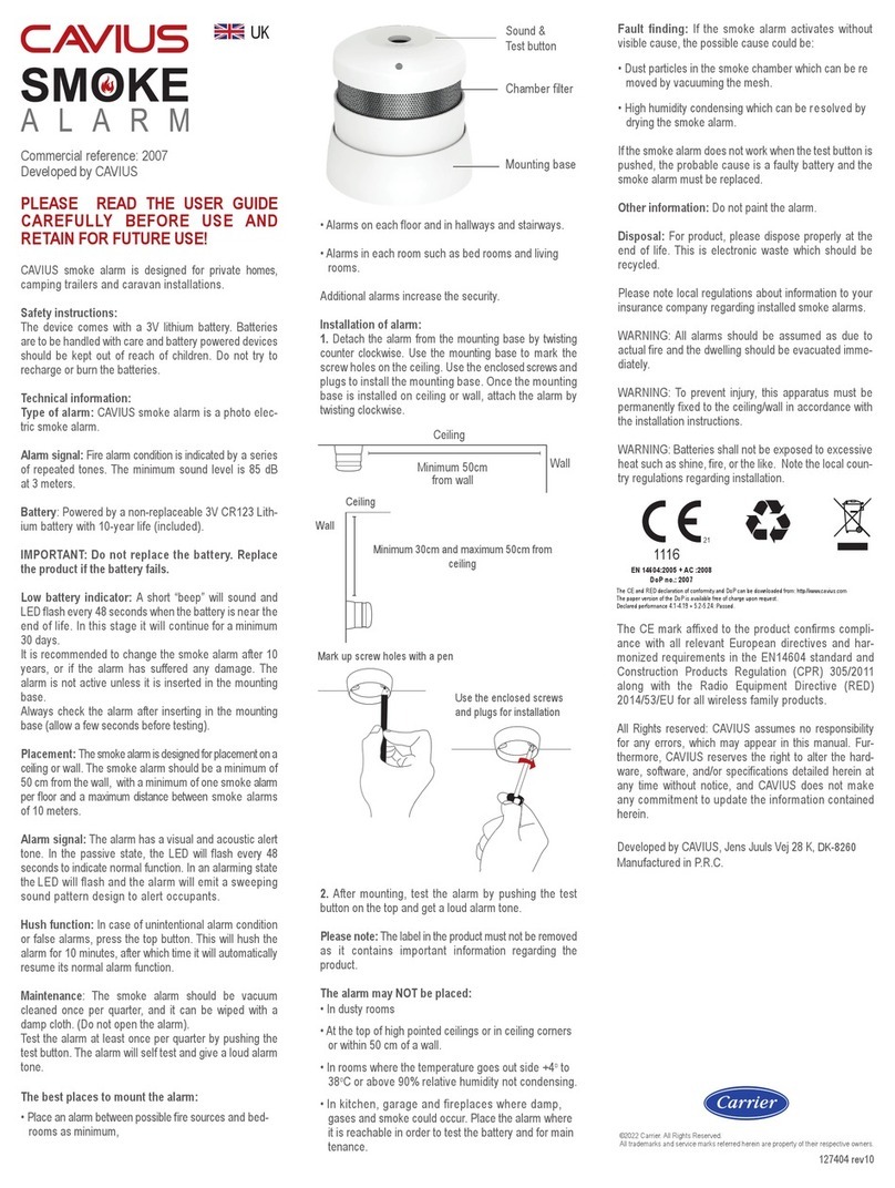 Carrier Cavius 2007 user guide