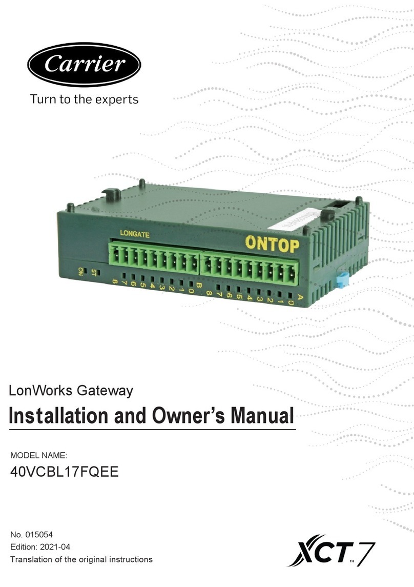 Carrier XCT 7 40VCBL17FQEE Installation instructions