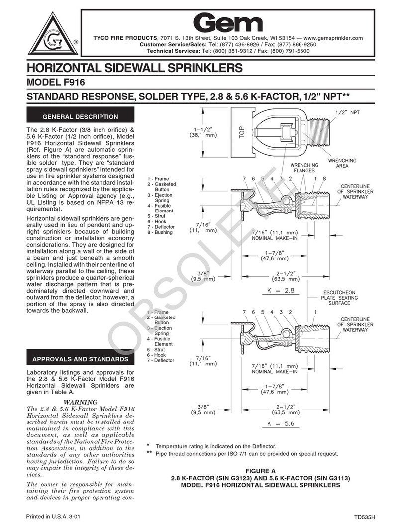 Tyco Gem F916 User manual