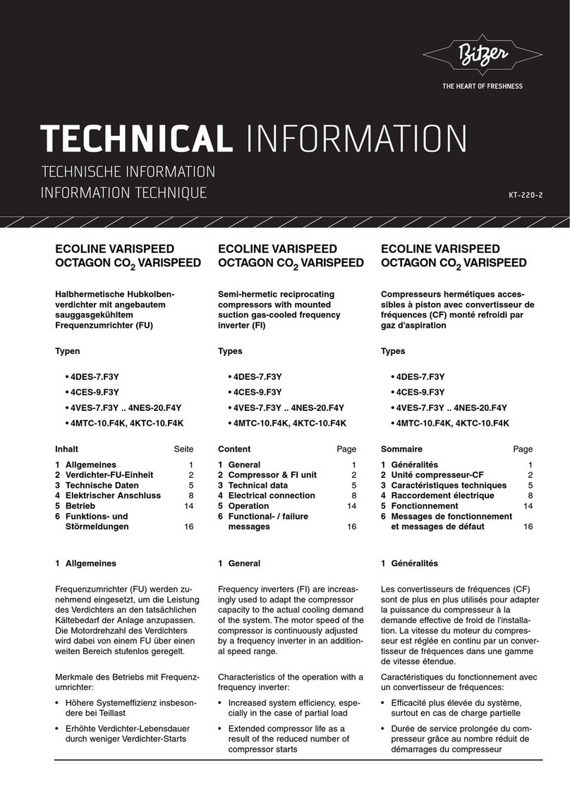 Bitzer ECOLINE VARISPEED 4VES-7.F3Y Series technical information