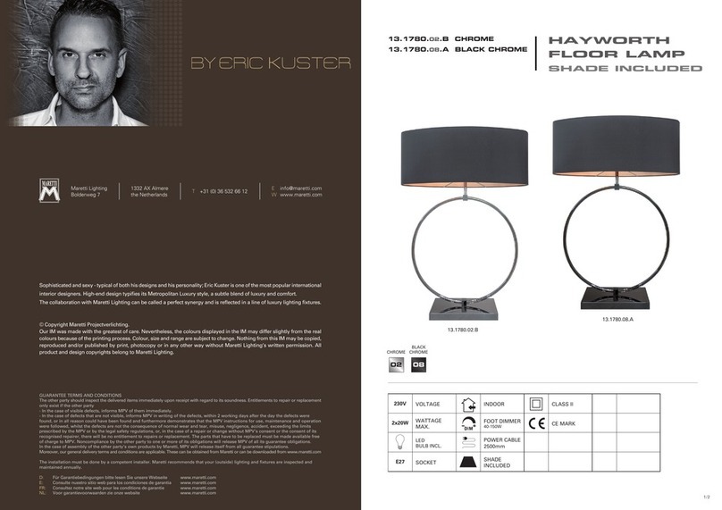 Maretti HAYWORTH 13.1780.02.B User manual