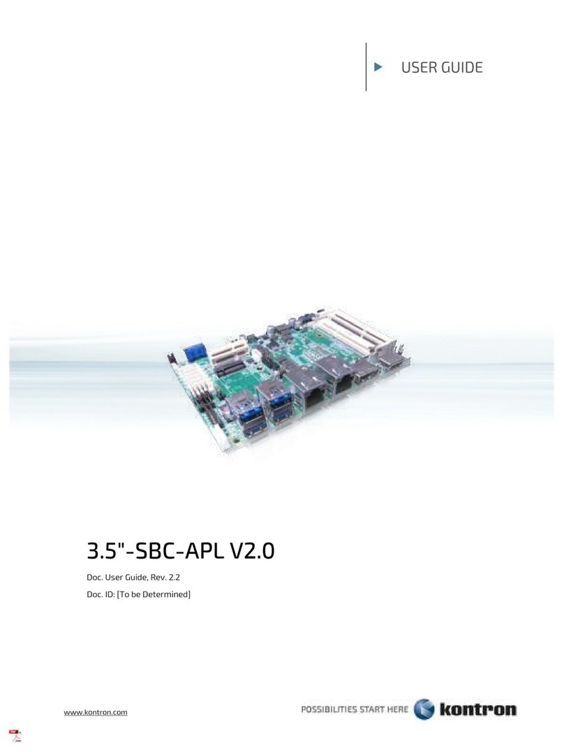 Kontron SBC-APL V2.0 User manual