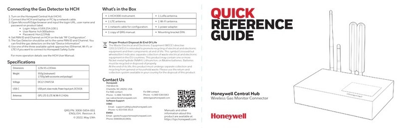 Honeywell CENTRAL HUB User manual