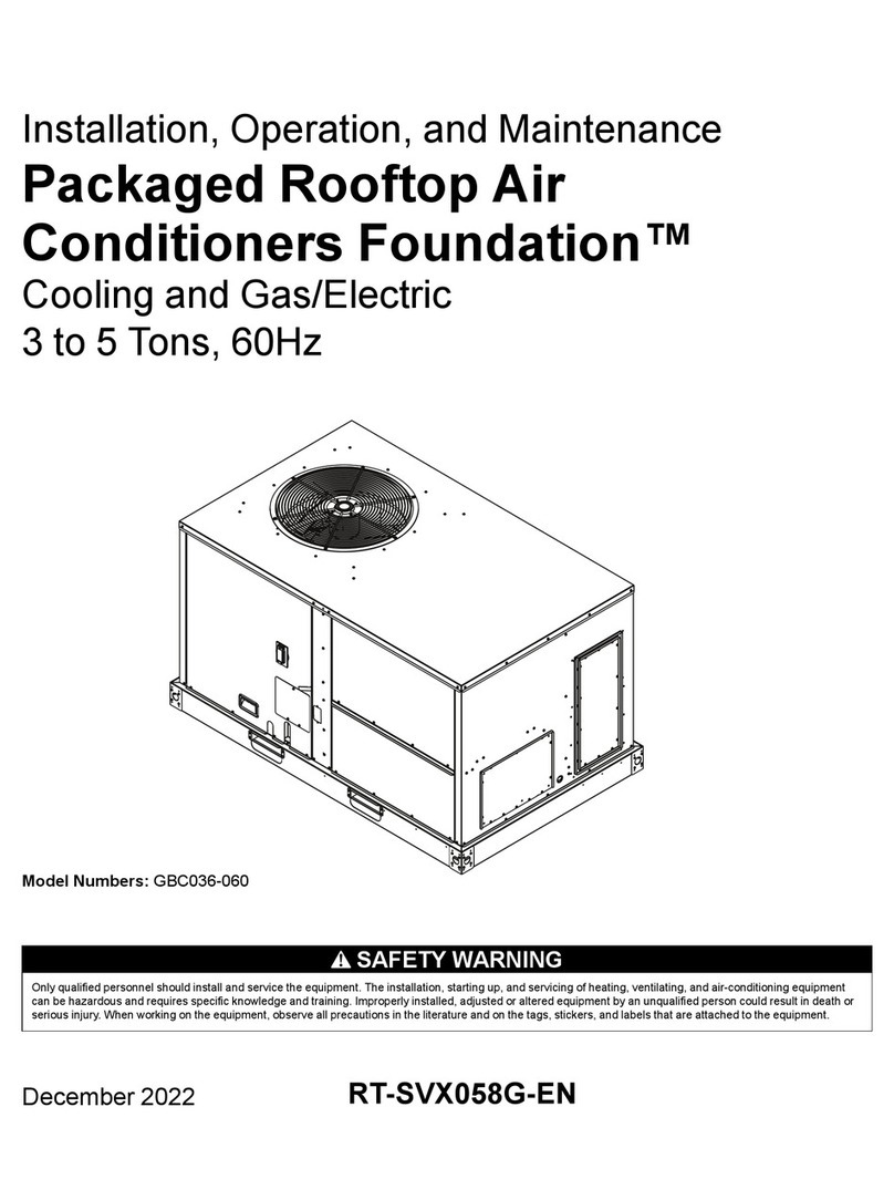Trane GBC036-060 Installation and operating instructions Trane GBC036-060 Installation and operating instructions