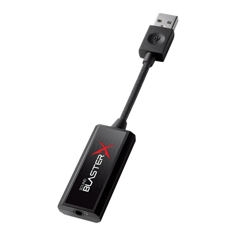 Creative Sound BlasterX G1 quick start guide