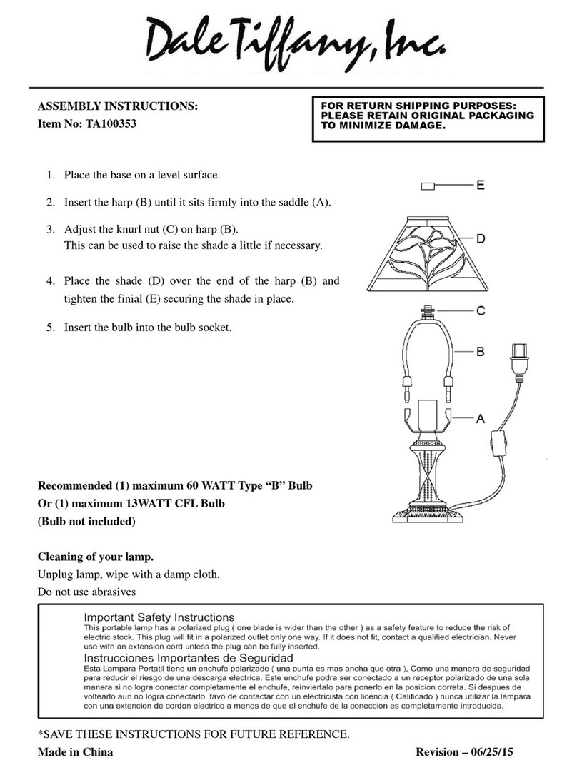 Dale Tiffany TA100353 Assembly instructions