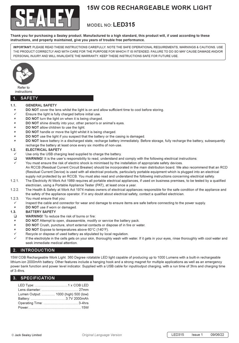 Sealey LED315 User manual