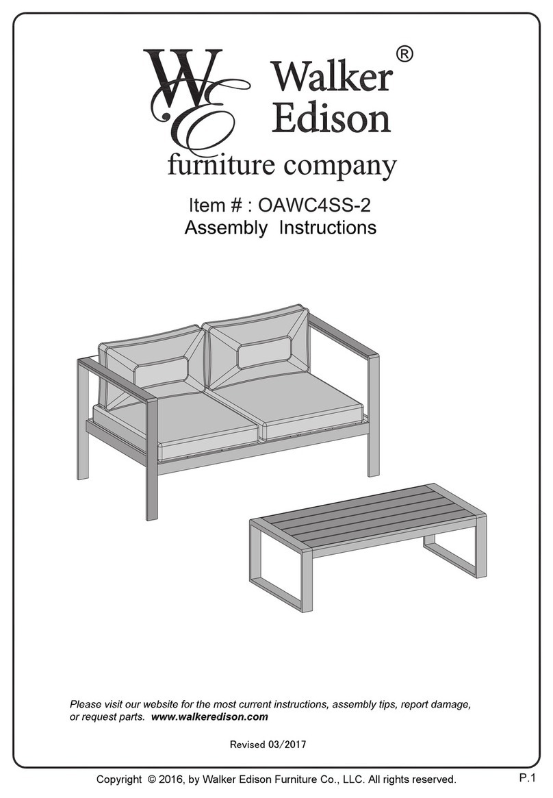 Walker Edison OAWC4SS-2 User manual