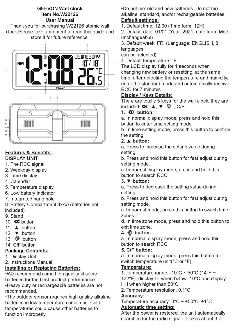 Geevon W22126 user manual