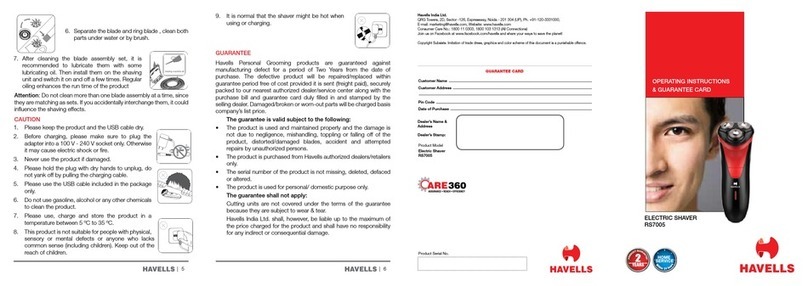 Havells RS7005 User manual