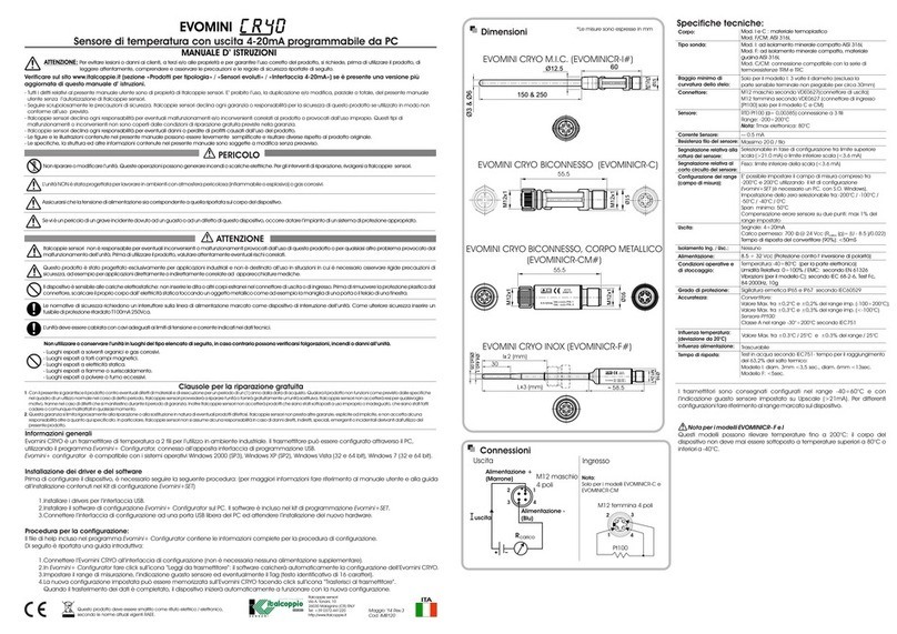 ITALCOPPIE SENSORI EVOMINI CR40 user manual ITALCOPPIE SENSORI EVOMINI CR40 user manual