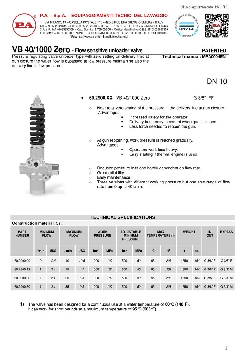 PA VB 40/1000 Zero installation instructions
