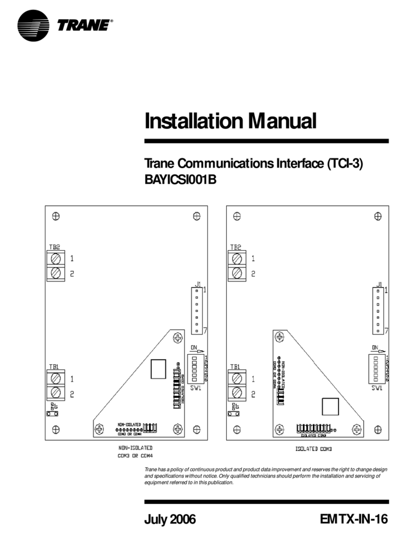 Trane TCI-3 User manual
