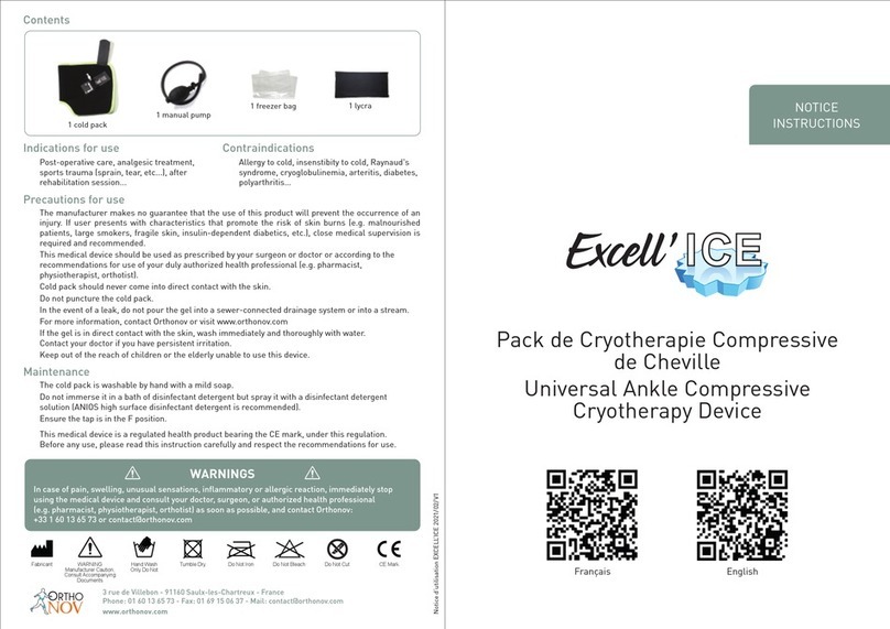 ORTHO NOV Excell ICE Indications for Use ORTHO NOV Excell ICE Indications for Use