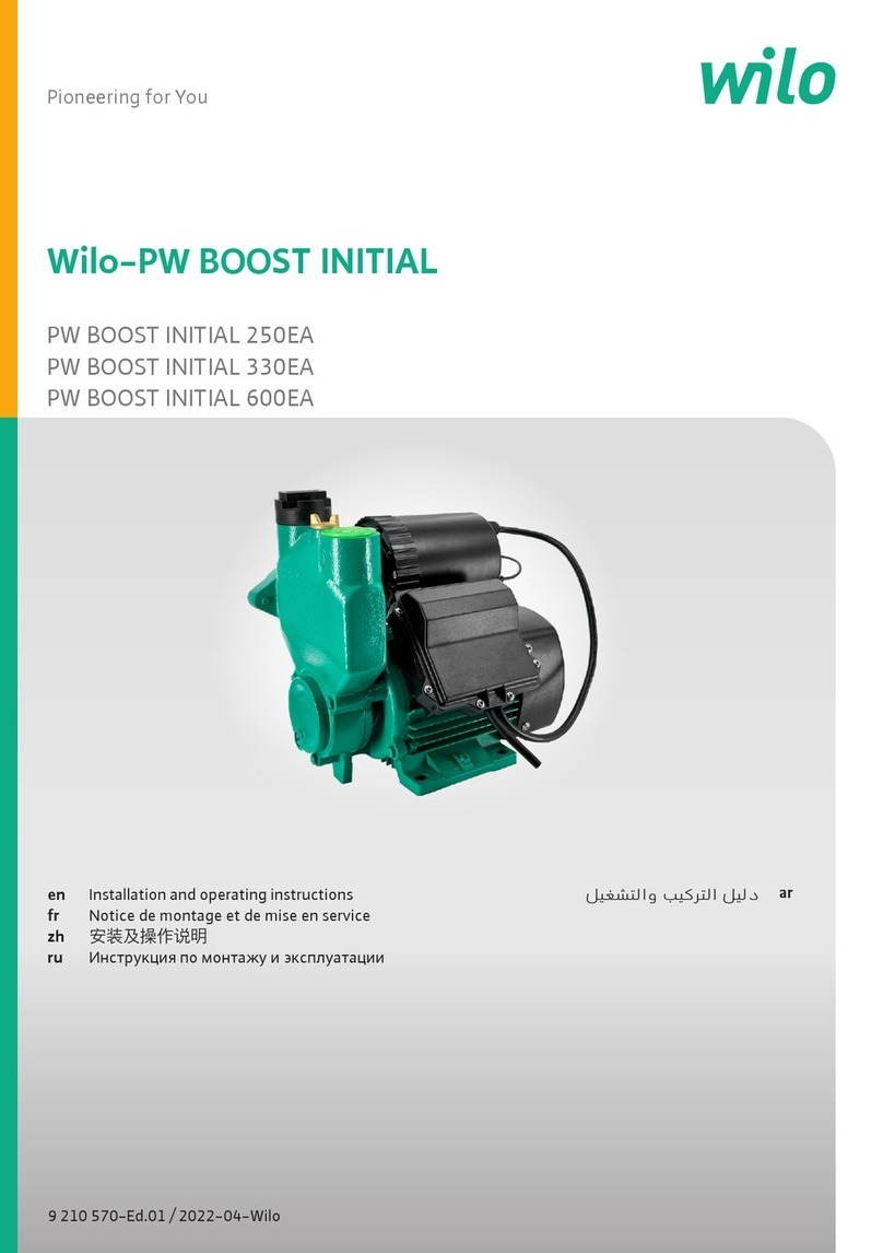 Wilo PW BOOST INITIAL 250EA Installation and operating instructions