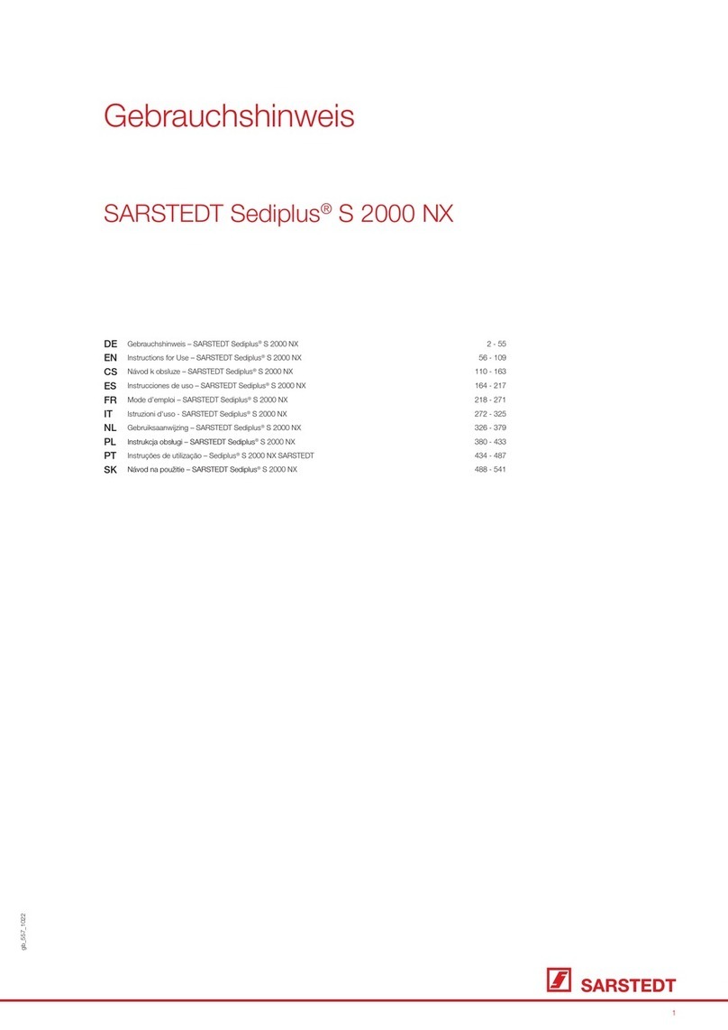 Sarstedt Sediplus S 2000 NX Instructions for use