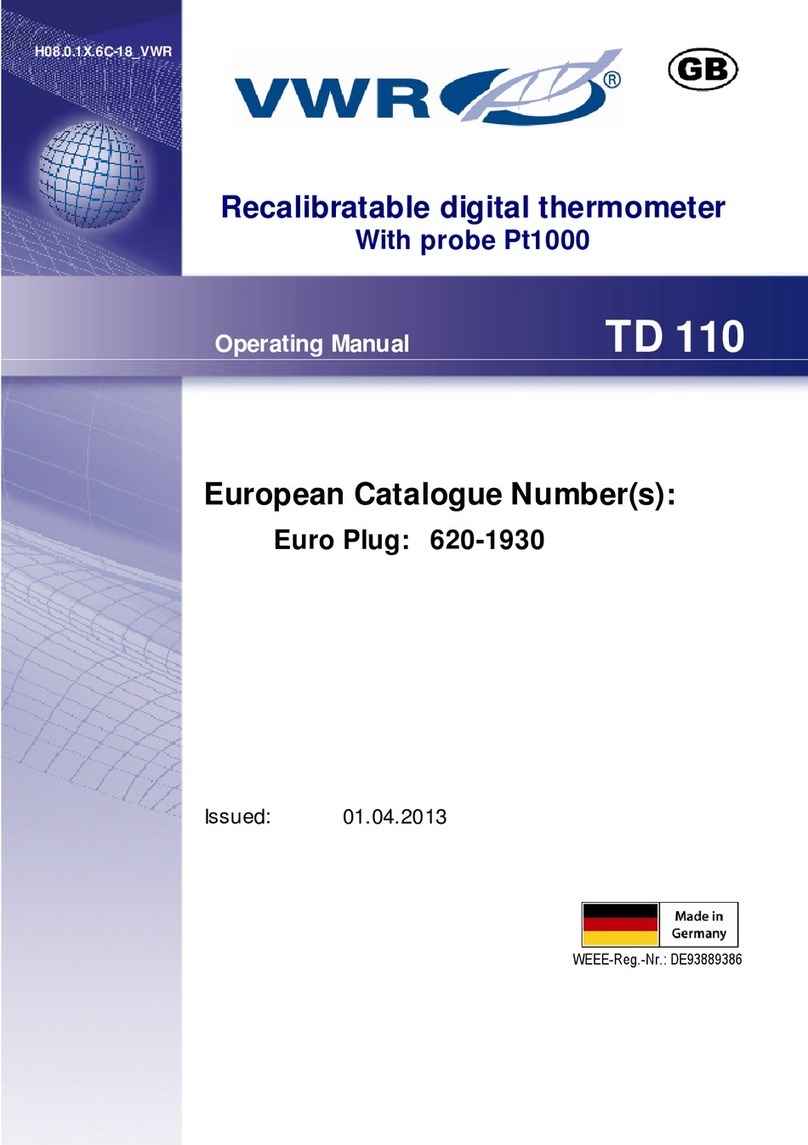 VWR TD 110 operating manual
