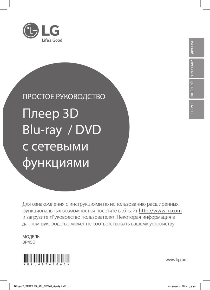 LG BP450 Specification sheet