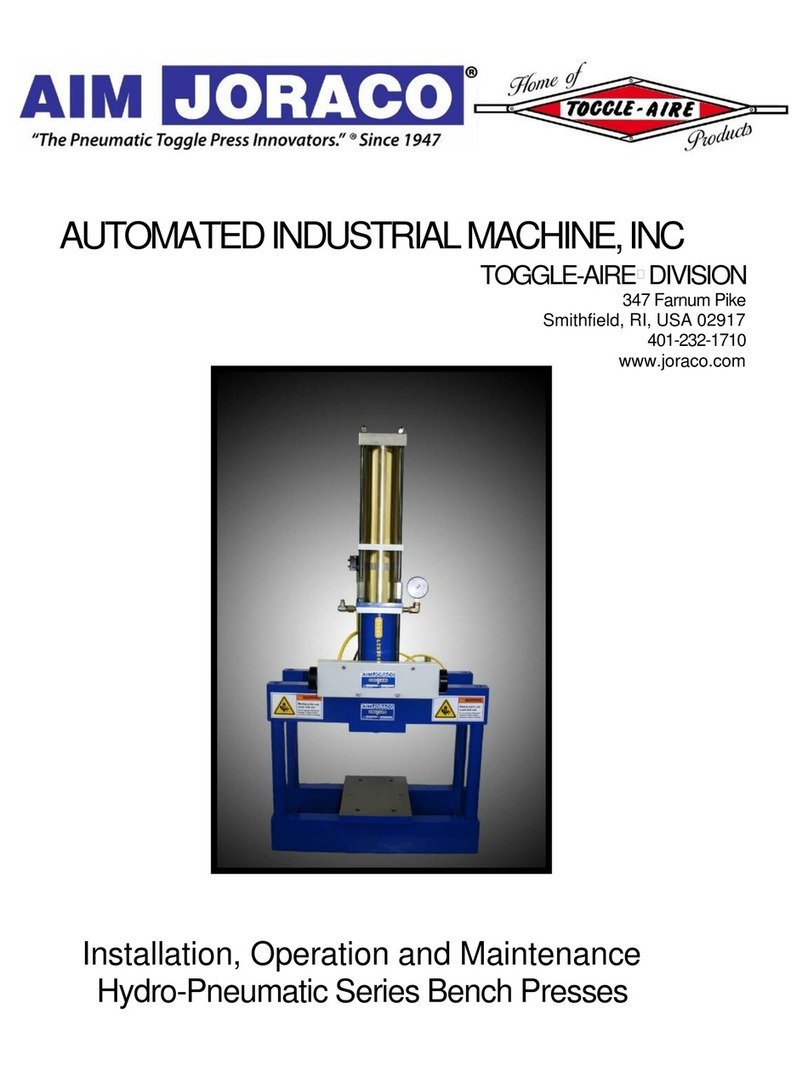 AIM Joraco TOCCLE-AIRE HP-4 ACCOMPANIMENT TO THE INSTALLATION, OPERATION AND MAINTENANCE MANUAL