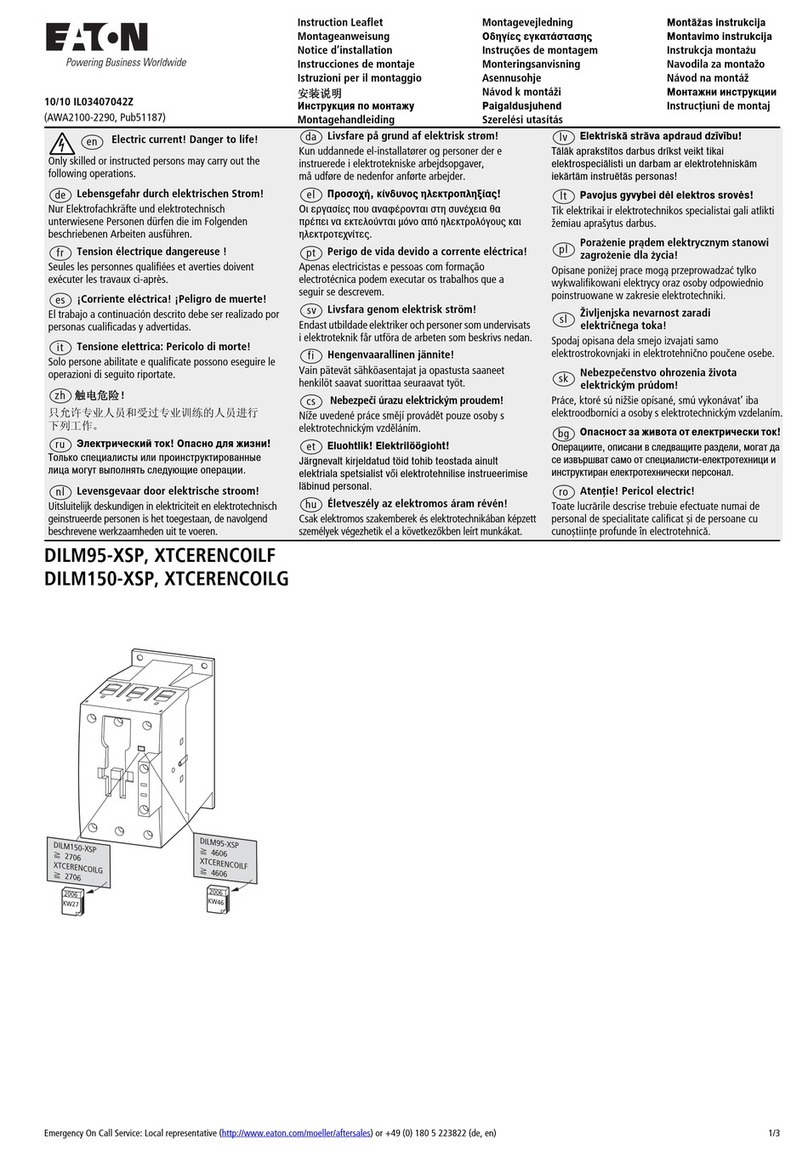 Eaton DILM95-XSP Manual