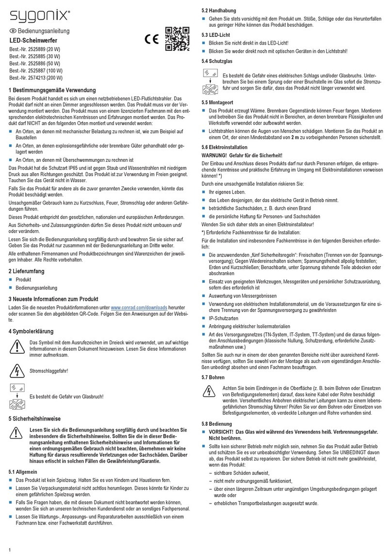 Sygonix 2525889 operating instructions