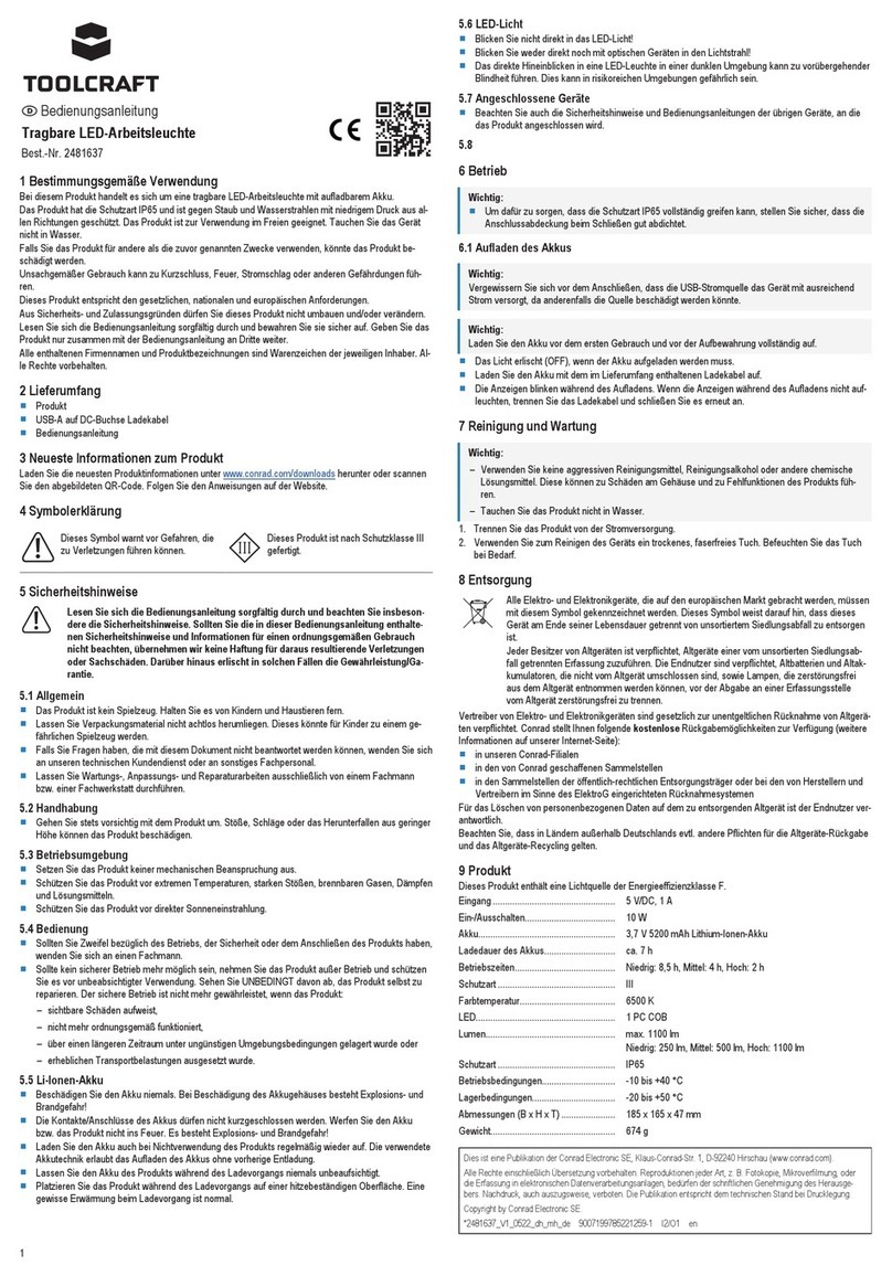 TOOLCRAFT 2481637 User manual