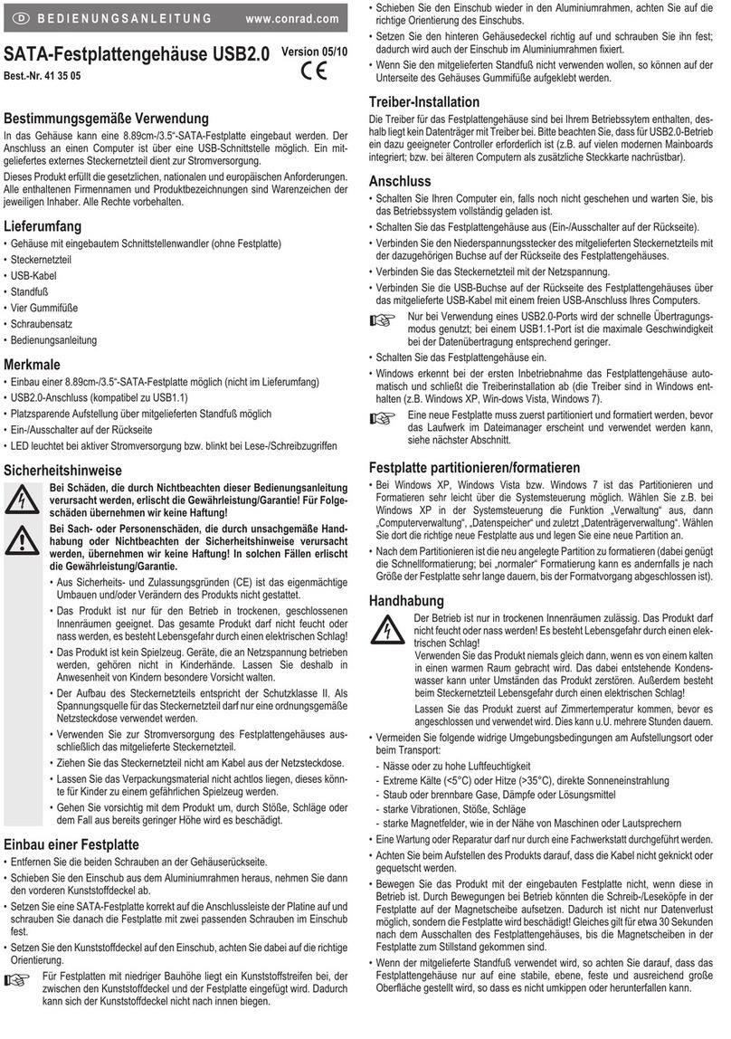 Conrad 41 35 05 operating instructions