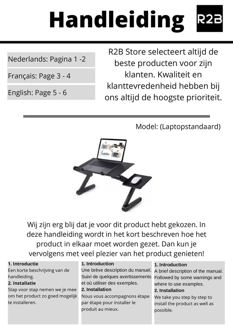 R2B Laptopstandaard quick start guide