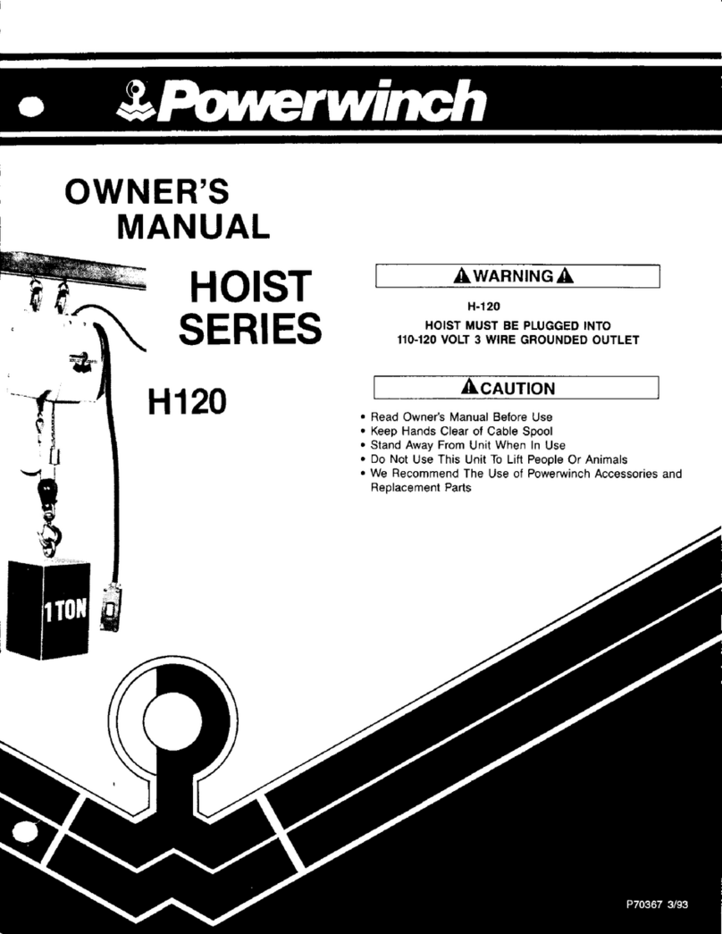 POWERWINCH H120 Series owner's manual