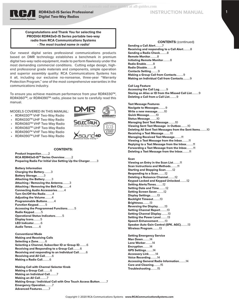 RCA RDR4330 User manual