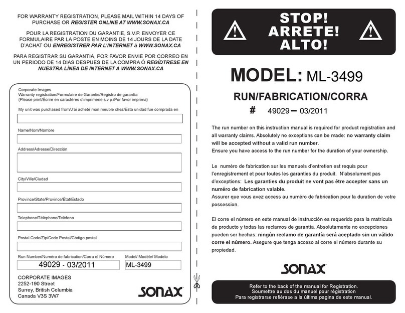 CORPORATE IMAGES SONAX ML-3499 Assembly instructions