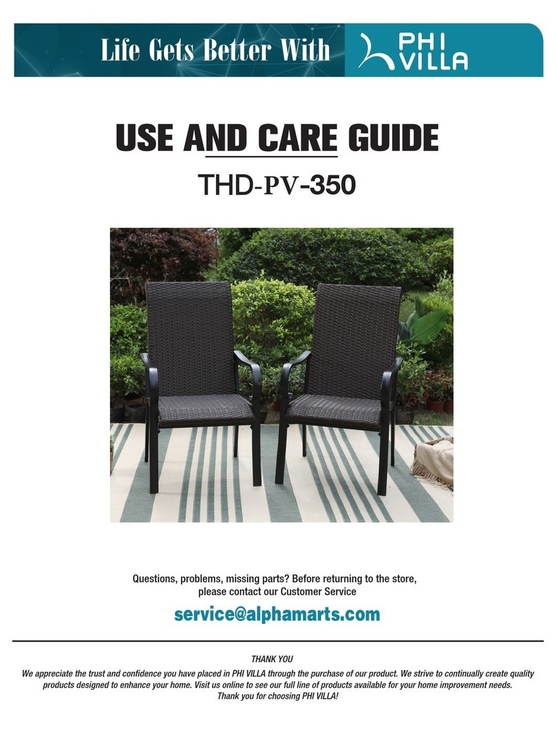 PHI VILLA THD-PV-350 Use and care guide