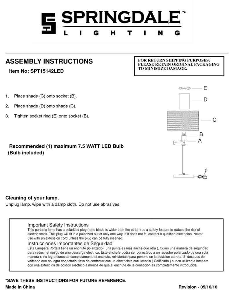 Springdale Lighting SPT15142LED Assembly instructions