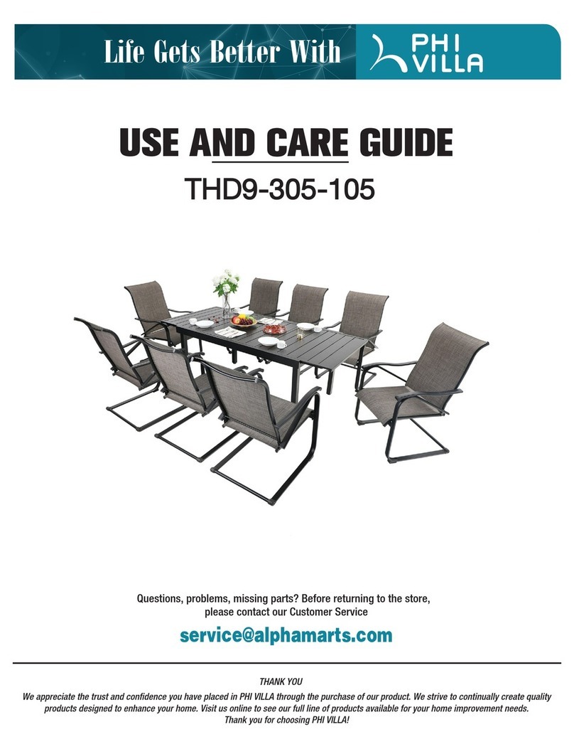 PHI VILLA THD9-305-105 Use and care guide