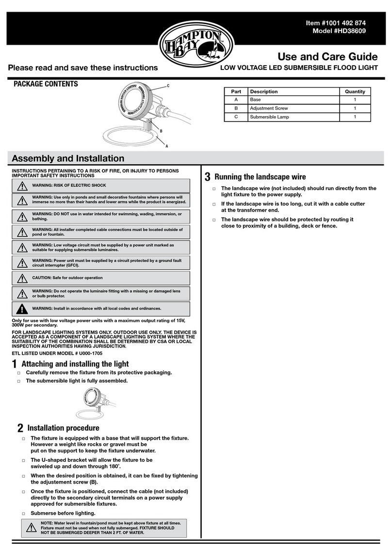 HAMPTON BAY HD38609 User manual
