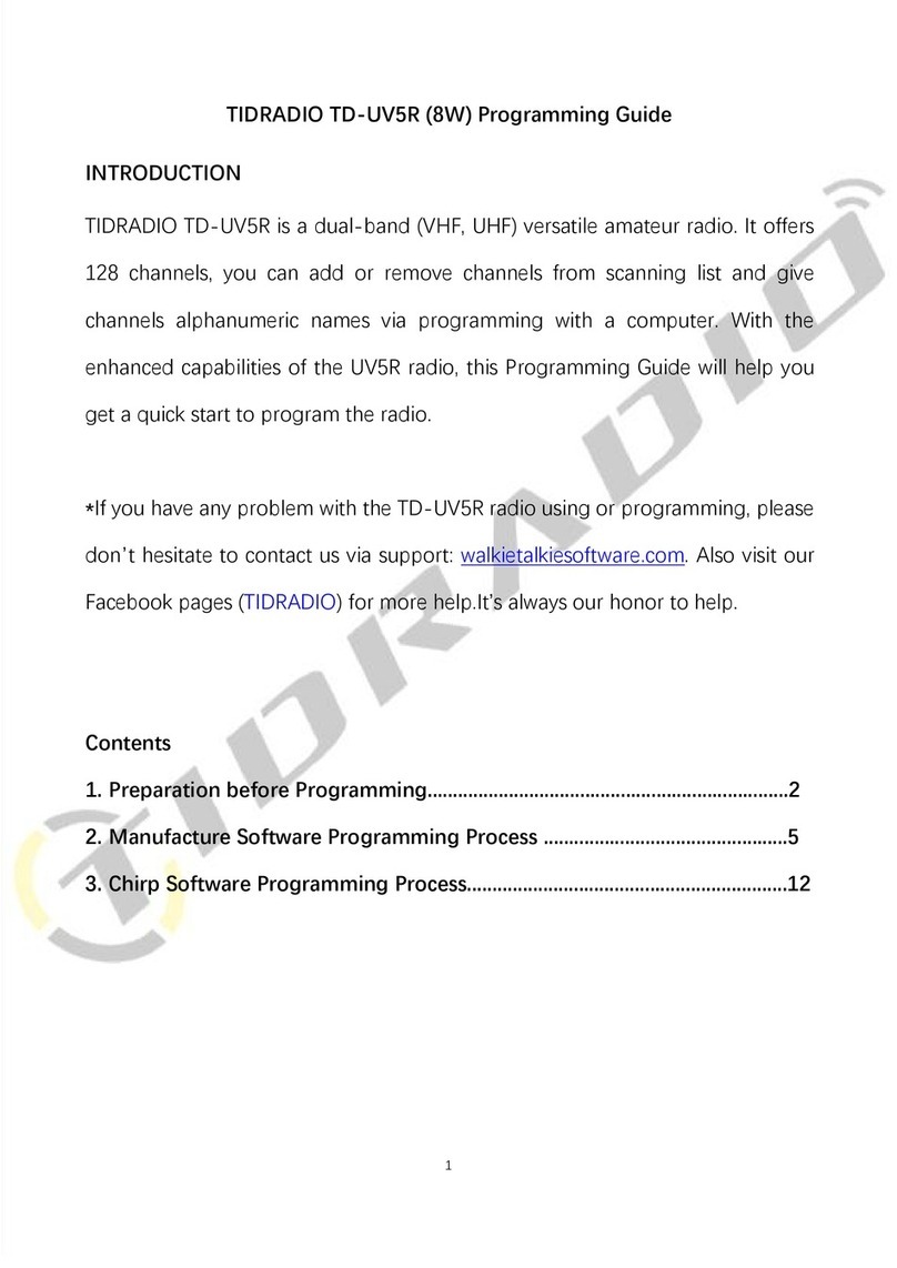 TIDRADIO TD-UV5R Programming guide