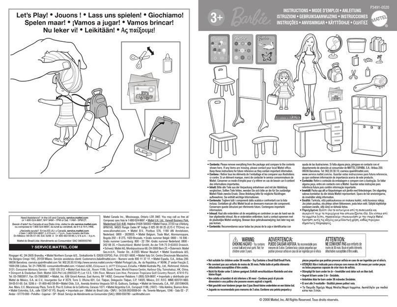 Mattel Barbie P3491-0520 instructions