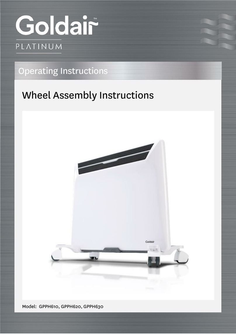 Goldair Platinum GPPH610 operating instructions