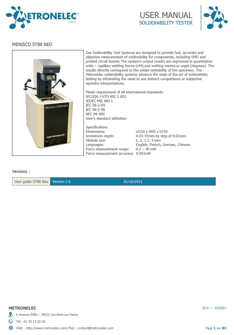 Metronelec MENISCO ST88 NEO user manual