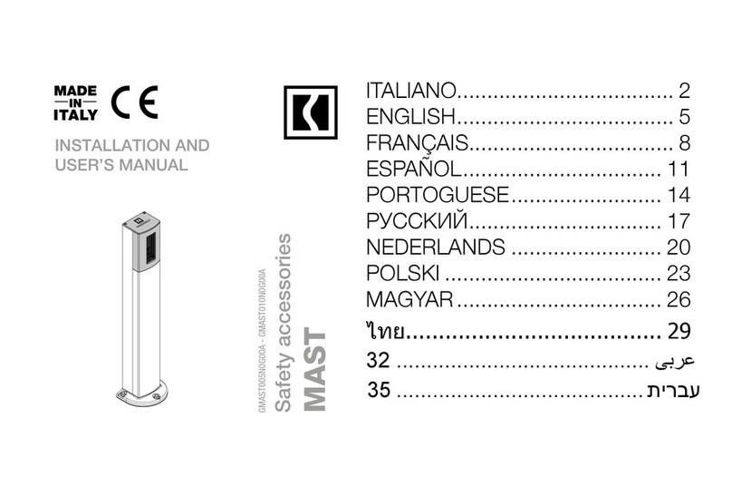 Comunello Automation MAST GMAST005N0G00A Installation and user manual