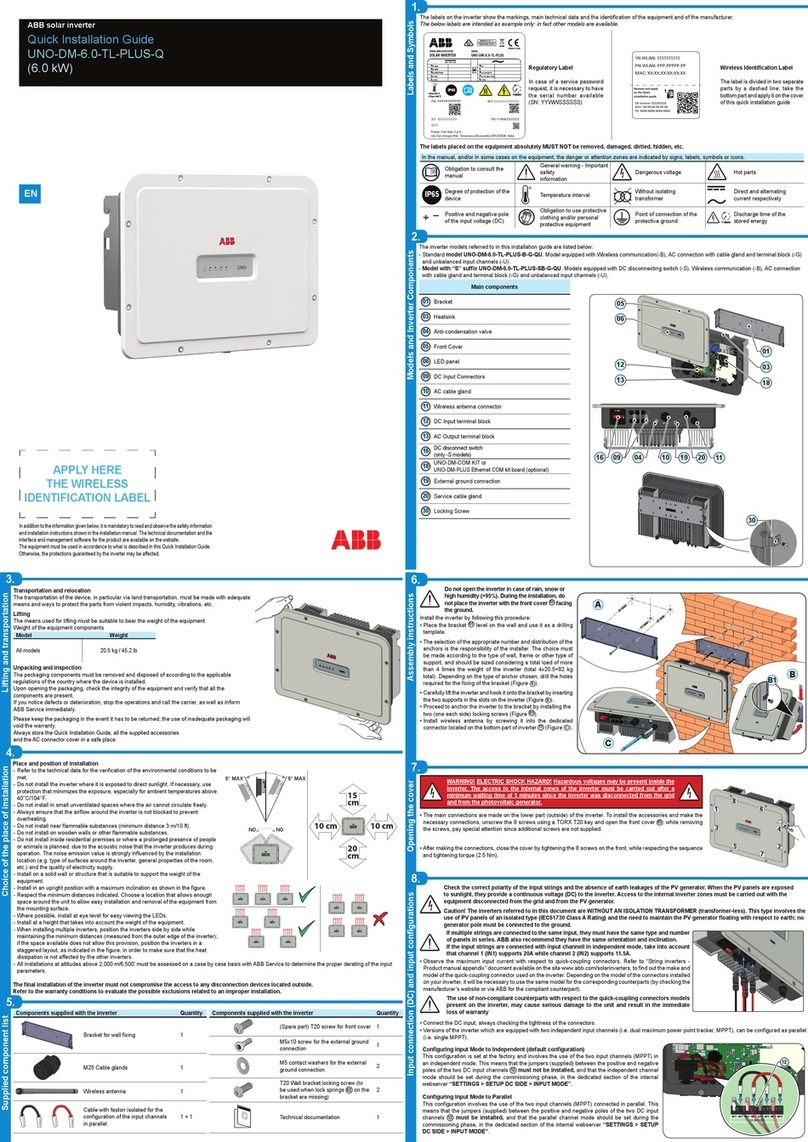 ABB UNO-DM-6.0-TL-PLUS-Q Quick installation guide