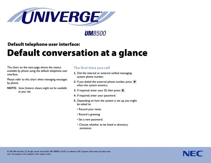 NEC UNIVERGE UM8500 User manual