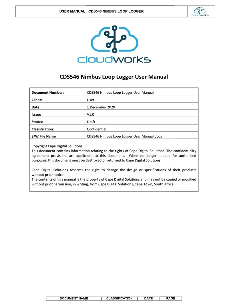 cloudworks Nimbus Loop Logger User manual