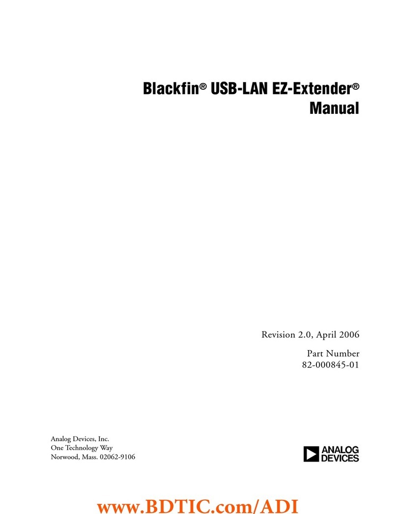 Analog Devices Blackfin EZ-Extender 82-000845-01 User manual Analog Devices Blackfin EZ-Extender 82-000845-01 User manual