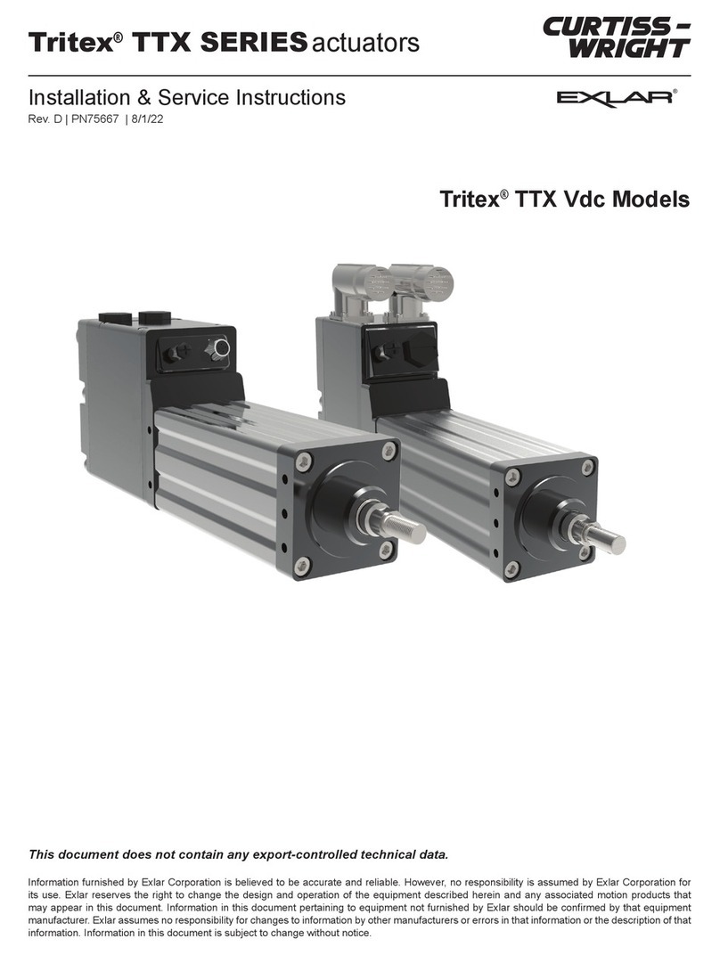 Exlar Curtiss-Wright Tritex TTX Series Installation & service instructions Exlar Curtiss-Wright Tritex TTX Series Installation & service instructions