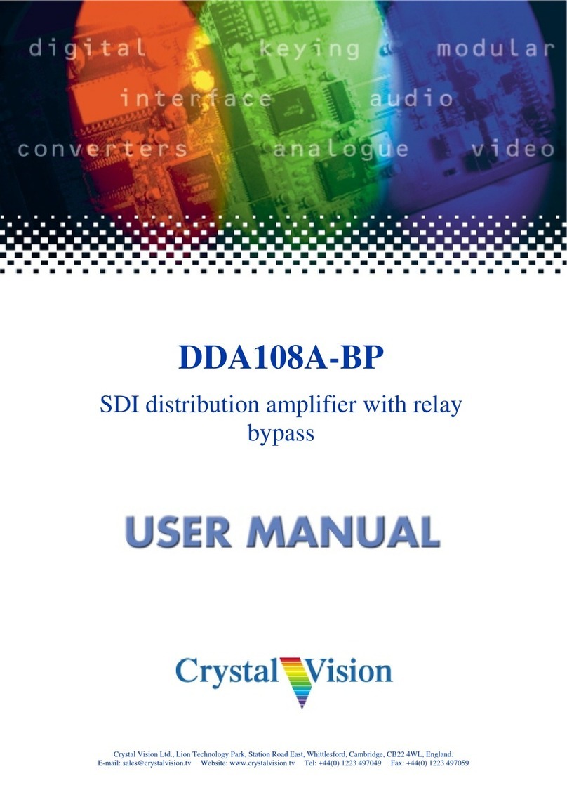Crystal Vision DDA108A-BP User manual