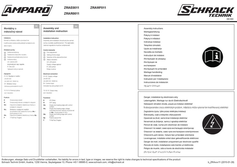 Schrack Technik AMPARO ZRAE0011 Assembly and installation instruction Schrack Technik AMPARO ZRAE0011 Assembly and installation instruction