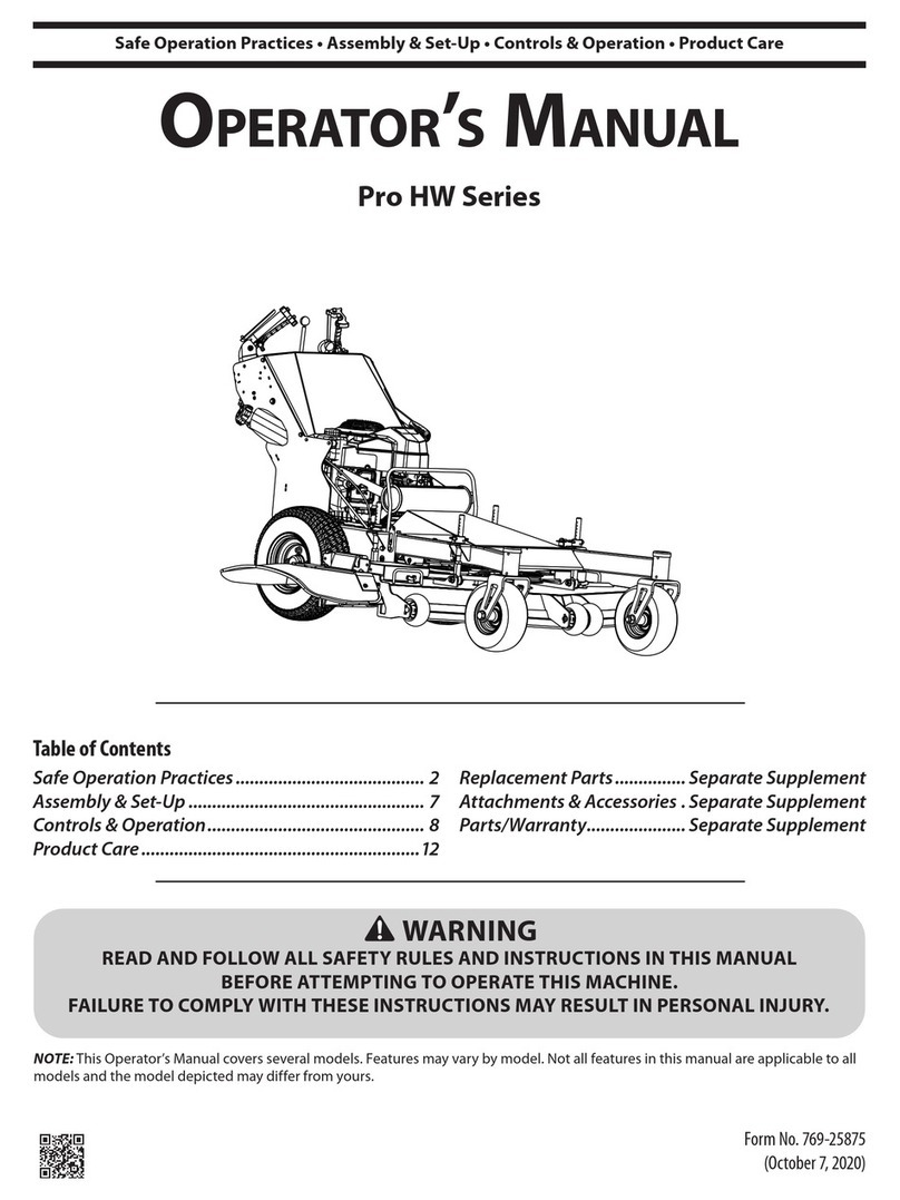 MTD Pro HW Series Operator's manual